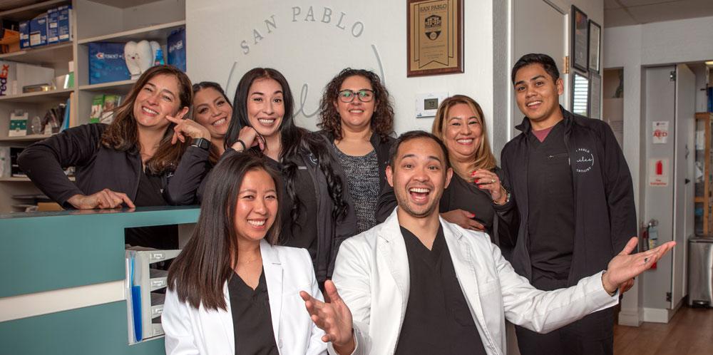 the San Pablo Smiles dental team having fun